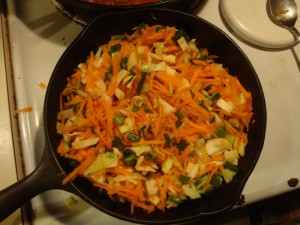 Cabbage in Cast Iron (recipe scale)