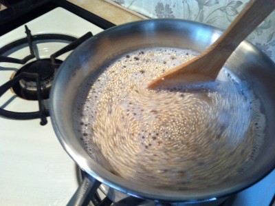 Quinoa in saucepan