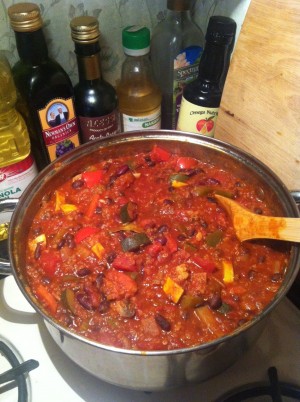 chili in a pot