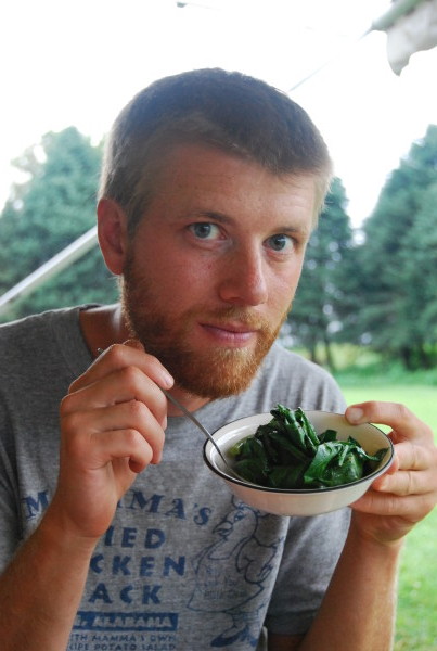 Stefan with Collards