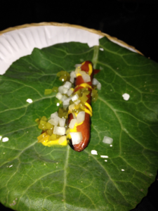 Collard Wrap Hot Dog