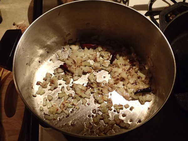 onions, garlic, and cumin, Dal