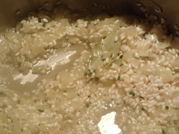 Risotto rice with wine