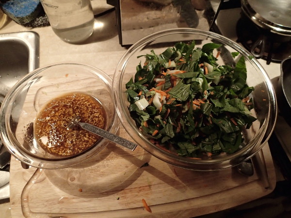 Bok Choy Salad, Two Bowls