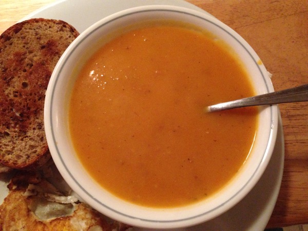 Gingery Butternut Soup, Finished