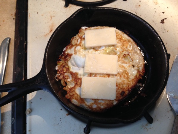 Kale on Eggs, Cheese